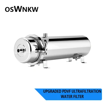 PVDF su arıtıcısı Tüm Ev Ultration Su Filtresi 0.01 um Filtreler 1000L / H SUS304 İçilebilir Su Sürer Aşan 5 Yıl