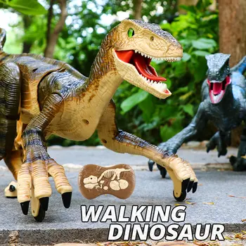 RC Dinozor Raptor Jurassic Uzaktan Kumanda Serpenti Velociraptor Oyuncak Elektrikli Yürüyüş Dino Ejderha Hediyeler Oyuncaklar Çocuklar için