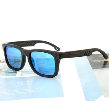 Retro erkek Polarize Güneş Gözlüğü UV400 Kadın güneş gözlüğü lüks Marka Tasarım güneş gözlüğü El Yapımı Bambu Ahşap gözlük