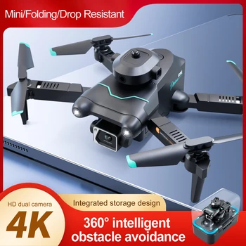S96 Mini Drone, 4K HD Profesyonel Kamera FPV Uçağı, optik Akış Engellerden Kaçınma Katlanabilir Quadcopter RC Helikopter Oyuncak