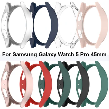 Samsung Galaxy İzle 5 Pro 45MM Yarısı İçin PC Koruyucu Kılıf-Galaxy Watch5 Kabuk Pro içi Boş Ekran Koruyucu Tampon pack 