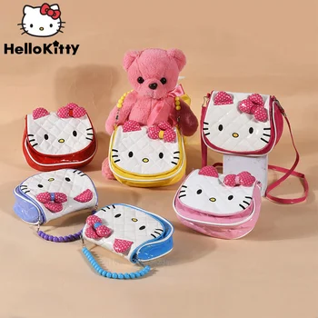 Sanrio Hello Kitty Moda Çanta Y2k Kız Yeni Messenger Sevimli Karikatür Çanta Kadın PU Deri omuz çantaları Sokak Stili Kadın