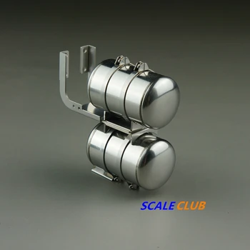 Scaleclub Tamiya İçin 1: 14 Sürükle Kafa Çamur Kafa Yükseltme Metal Çift Gaz Tankı