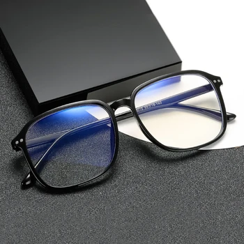 Seemfly Anti mavi ışık moda kare gözlük çerçeve erkekler kadınlar bilgisayar oyun şeffaf Lens gözlük gözlük Unisex gözlük