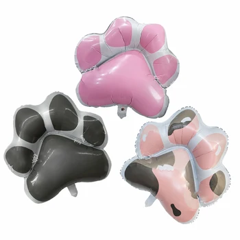 Sevimli Yavru Köpek Paws Balonlar Pembe Siyah Pet Kedi Paw Baskılar Köpek Kemik Doğum Günü Partisi Süslemeleri Helyum Balon Erkek Kız Oyuncak
