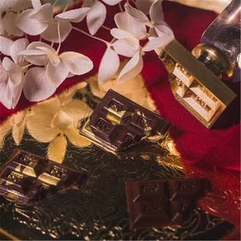 Sevimli Çikolata Kahve Şeker Bisküvi mühür mumu Damga Kafa DIY Çay Çiçek Yay Posta Düğün Hediyesi Zarf Kartı Dekor Hobi Zanaat