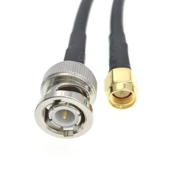 SMA Erkek BNC Erkek RG58 RF Pigtail bağlantı kablosu 50 CM 1 M ve 3FT