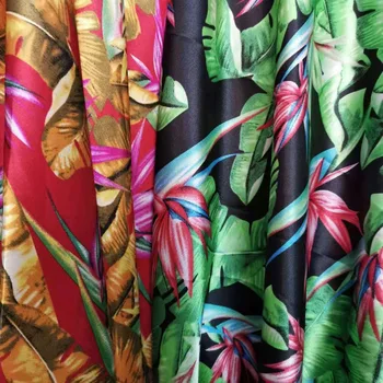 Tatil Hawaii tarzı Yaprak Yumuşak Saten kumaş Dikiş El Sanatları Malzemesi