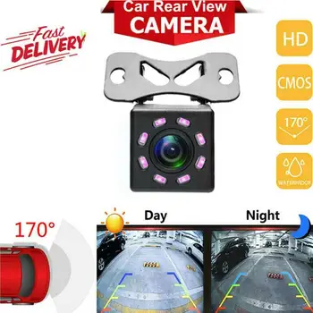 Ters Kamera Dikiz Araba Kızılötesi 8 LED Gece Görüş 170 ° Açı Kamera Su Geçirmez HD Yardım Geri Geniş Sensör Park S8X8