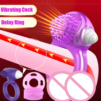 Titreşimli halka 3 Tip Kalıcı Penis Halkası Vibratör Seks Oyuncakları Adam için Gecikme Boşalma Klitoris Stimülasyon Çiftler Oyuncak
