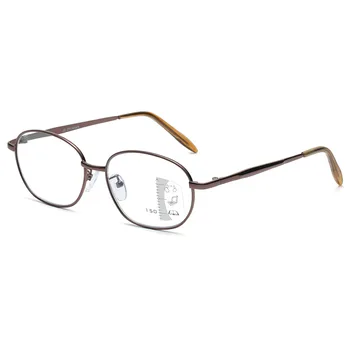 Vintage Kahverengi Çerçeve Anti-mavi İlerici Multifokal okuma gözlüğü Akıllı Zoom Yaşlı Gözlük Erkekler Taşınabilir Presbiyopik Gözlük