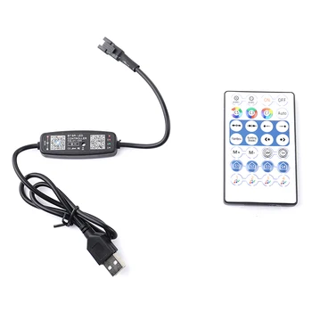 WS2812B denetleyici Bluetooth müzik APP kontrolü için piksel LED şerit ışık SK6812 WS2811 WS2812 bant ışıkları USB 5V Uzaktan Kumanda