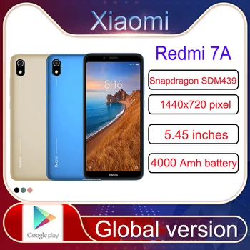 Xiaomi Redmi 7A akıllı telefon küresel firmware google play 3 32G Snapdragon 439 işlemci