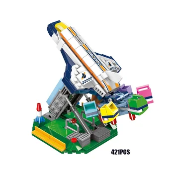 Yaratıcı Eğlence Parkı Sürmek Mini Uzay Aracı Moc Yapı Taşı Oyun Alanı Tuğla eğitici oyuncak Koleksiyonu İçin Çocuk Hediye