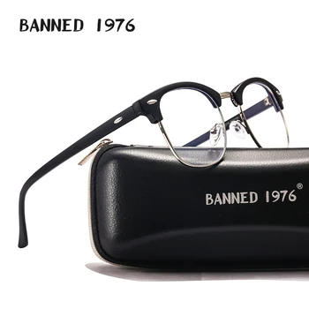 YASAKLI 1976 Yeni Retro Gözlük Erkekler Anti Mavi Lazer Radyasyon Yorgunluk Lens Çerçeve Gözlük Kadınlar Yuvarlak Gözlük Oculos Feminino
