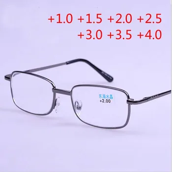 Yaşlı Kişi metal Çerçeve Presbiyopik okuma gözlüğü büyüteç unisex okuyucular gözlük +1+1.5+2+2.5+ 3.0+ 3.5 +4.0