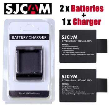 Yeni 2 adet SJCAM sj4000 piller + Şarj için SJCAM sj4000 sj5000 sj6000 sj7000 sj8000 WİFİ kamera M10 Ücretsiz Kargo
