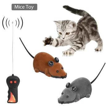 Yeni Kedi Oyuncak Uzaktan Kumanda Kablosuz RC Simülasyon Fare Oyuncak Elektronik Sıçan Fare Oyuncak Yavru Kedi Yenilik Oyuncak
