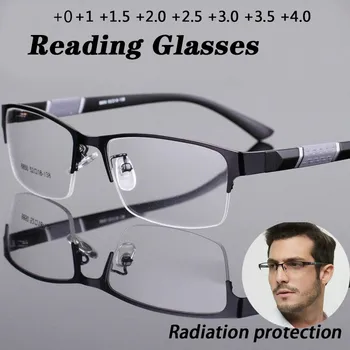 Yeni Trend okuma gözlüğü Erkekler ve Kadınlar Yarım Çerçeve PC çerçeve Diopters İş Ofis Erkekler Reçete gözlük очки oculos