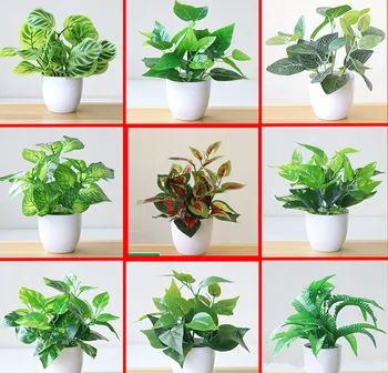 Yeni Yapay Bitkiler Bonsai Küçük Ağaç Saksı Bitkileri Sahte Çiçekler Saksı Süsler Ev Dekorasyon Otel Bahçe Dekor