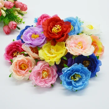 Yoshiko 5/10/50 adet Dekoratif çiçekler düğün gelin aksesuarları dıy hediye kutusu yapay çiçekler ipek gül Noel dekorasyon