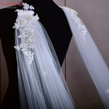 YouLaPan VG71 Düğün Şal Dantel Wrap ile Gelinlik için Çiçek Kadın Pelerin Peçe Düğün Ceketler Wrap için düğün elbisesi