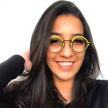 Yıldız Ünlü Marka Aynı Küçük Yuvarlak Retro Tarzı Gözlük Çerçevesi Trendsetter Sanat Modeli Edebi Gençlik Miyopi Gözlük Çerçevesi M7
