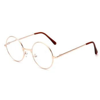 Zilead Erkekler Vintage Metal Tam Çerçeve Gözlük Çerçevesi Derece Yuvarlak Kadın Miyopi Lens Miyop Gözlük-1.0-1.5 - 2.0 İla-3.5