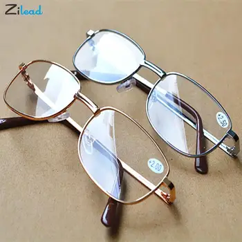Zilead okuma gözlüğü Metal Çerçeve Reçete Optik Presbiyopi Gözlük Hipermetrop Gözlük Diyoptri+1 ila + 4 Erkekler ve Kadınlar İçin