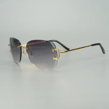 Çerçevesiz güneş gözlüğü Carter Lüks Lentes De Sol Sunglass Erkekler Moda Shades erkek Gözlük Çerçevesi Dekorasyon Güneş Gözlüğü Bayanlar