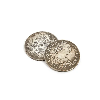 Çift Sütun 1807 Carlos IV Hatıra tür Eski İspanyol Gümüş Dolar Kopya Para