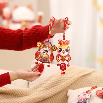 Çin Yeni Yılı Süslemeleri 2023 Tavşan Ay Yeni Yılı Dekorasyon Kolye Bahar Festivali Geleneksel askı süsleri Hediye