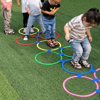 Çocuk Beyin Oyunları Seksek Atlama Daire Yüzük Seti Çocuklar Duyusal Oyun Kapalı Açık Eğitim Spor ve Eğlence Oyuncak