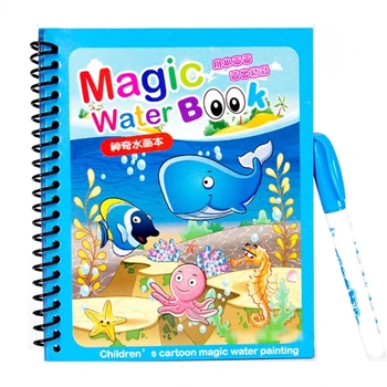 Çocuk Boyama Çizim Oyuncaklar Kullanımlık Boyama Kitabı Sihirli Su çizim kitabı Duyusal Erken Eğitim Oyuncaklar Çocuklar için