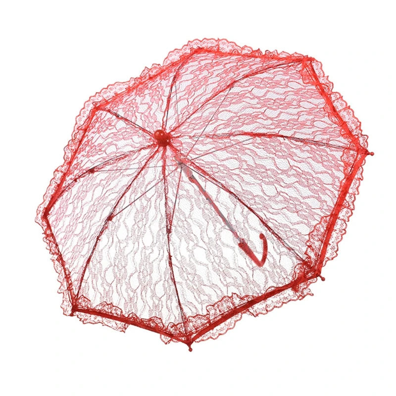 Dantel Çiçek Şemsiye Düğün Dekorasyon Gelin El Yapımı Fotoğraf Prop Şemsiye Şemsiye 3 Renk Farklı Desenler ile