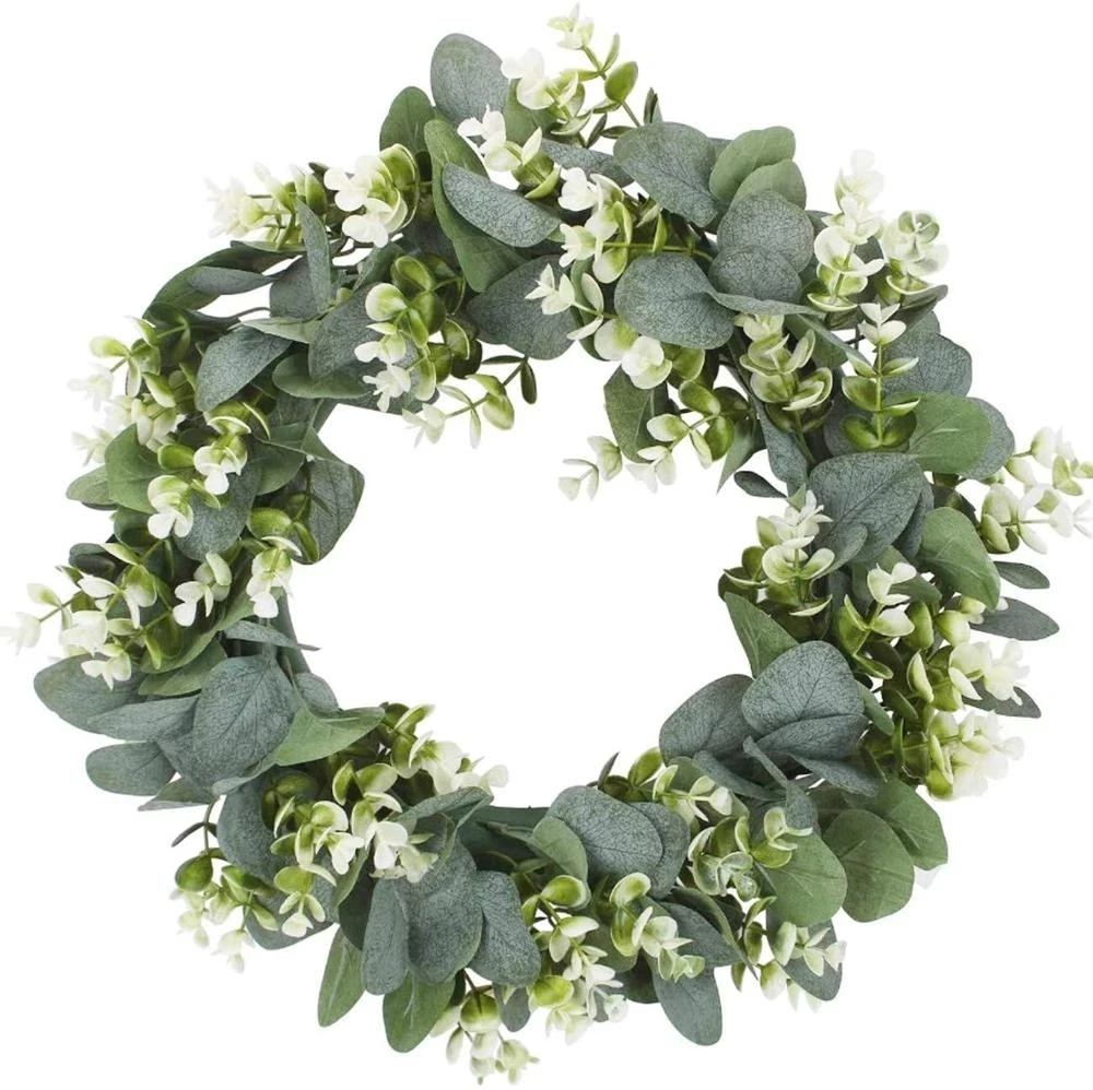 Yapay Okaliptüs Çelenk Çiçekler DIY Noel Yaratıcı Yapay Çelenk Asılı Kolye Düğün Dekorasyon Ev Partisi